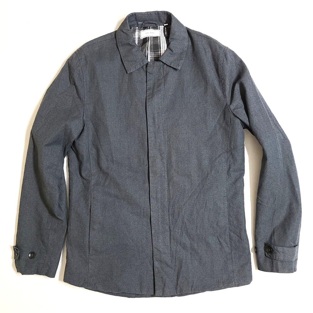 Five Four Bomber Jacket Mens Small‎ Grey Cotton Zip Lightweight Windbreaker